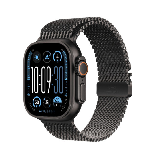 Apple Watch Ultra 2 (2024) Titan Schwarz Milanaise Armband Titan M