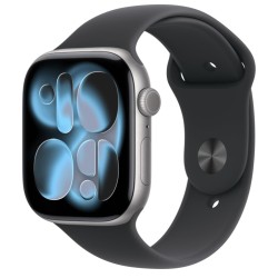 Apple Watch Series 11 5G 46mm Aluminium Space Gray Sport Band Black M/L