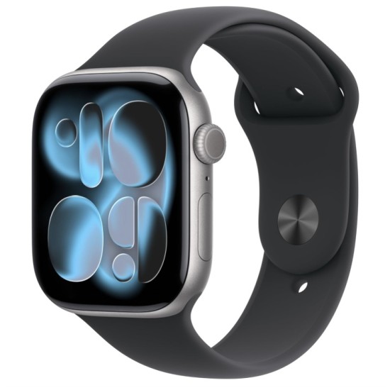 Apple Watch Series 11 5G 46mm Aluminium Space Gray Sport Band Black M/L