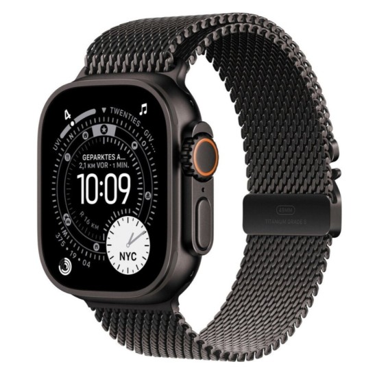 Apple Watch Ultra 3 Titanium Black Milanese Loop Black M GPS eSIM Titan Armband OLED Display Apple Watch Ultra 3 Titanium Black Milanese Loop Black M GPS eSIM Titan Armband OLED Display