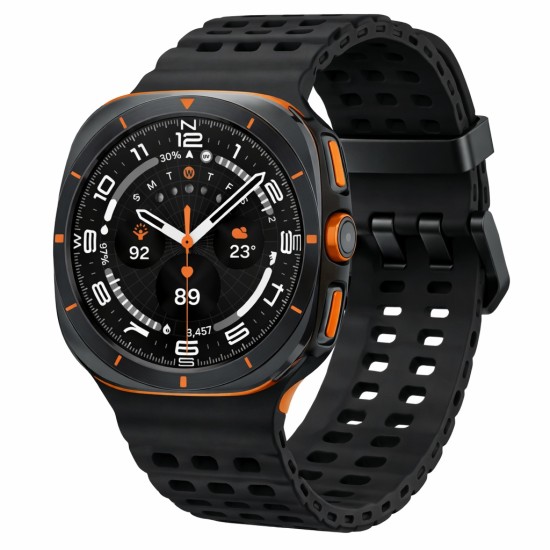 Samsung Galaxy Watch Ultra Titanium Gray 4G Armband Schwarz